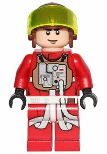 Preowned LEGO® Minifigure – Star Wars sw0455 Rebel Pilot B-wing (Reddish Brown Helmet)