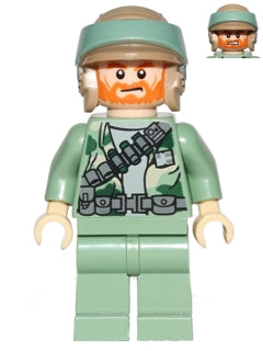 Preowned LEGO® Minifigure – Star Wars sw0511 Endor Rebel Commando Beard and Angry Dual Side