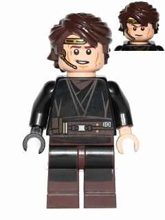 Preowned LEGO® Minifigure – Star Wars sw0526 Anakin Skywalker (Dark Brown Legs Headset)