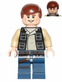 Preowned LEGO® Minifigure – Star Wars sw0539 Han Solo Dark Blue Legs Vest w/Pockets