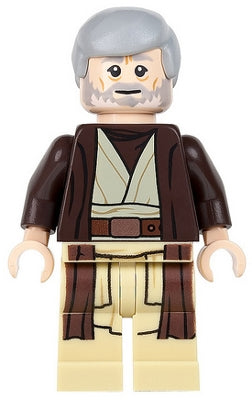 Preowned LEGO® Minifigure – Star Wars sw0552 Obi-Wan Kenobi (Dark Brown Hooded Coat)