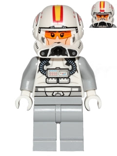 Preowned LEGO® Minifigure – Star Wars sw0608 Clone Trooper Pilot (Phase 2) Light Bluish Gra