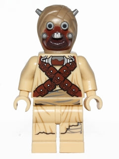 Preowned LEGO® Minifigure – Star Wars sw0620 Tusken Raider Head Spikes Crossed Belts