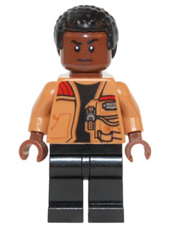 Preowned LEGO® Minifigure – Star Wars sw0676 Finn Medium Nougat Jacket Black Legs