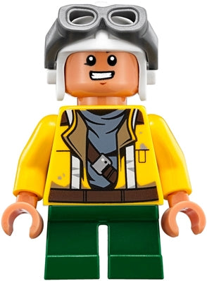Preowned LEGO® Minifigure – Star Wars sw0753 Rowan Yellow Jacket Aviator Cap and Goggles