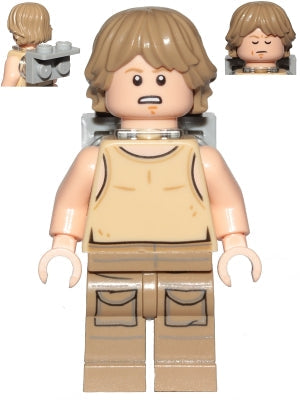 Preowned LEGO® Minifigure – Star Wars sw0907 Luke Skywalker (Dagobah Tan Tank Top Backpack)