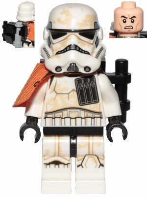 Preowned LEGO® Minifigure – Star Wars sw0961 Sandtrooper Squad Leader (Captain) Orange Paul
