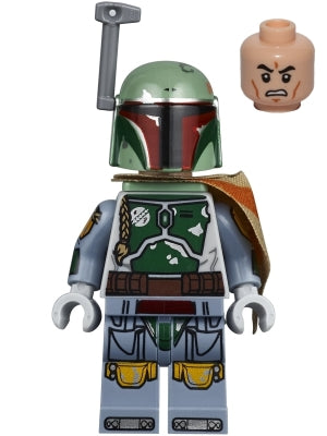Preowned LEGO® Minifigure – Star Wars sw0977 Boba Fett Pauldron Helmet Jet Pack Printed Arm