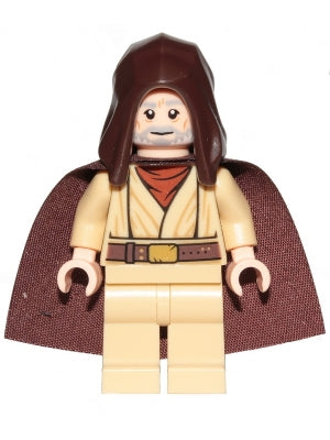 Preowned LEGO® Minifigure – Star Wars sw1046 Obi-Wan Kenobi (Old Standard Cape Hood Basic)