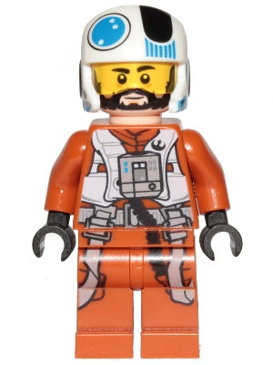 Preowned LEGO® Minifigure – Star Wars sw1047 Temmin Snap Wexley Medium Nougat Lines Under E