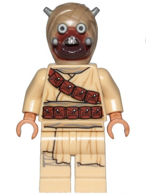 Preowned LEGO® Minifigure – Star Wars sw1074 Tusken Raider Head Spikes Diagonal Belt