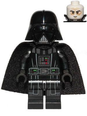 Preowned LEGO® Minifigure – Star Wars sw1106 Darth Vader Printed Arms Spongy Cape White Hea