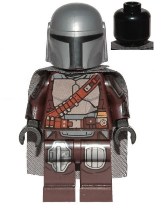 Preowned LEGO® Minifigure – Star Wars sw1135 The Mandalorian/Din Djarin/Mando Silver Beskar