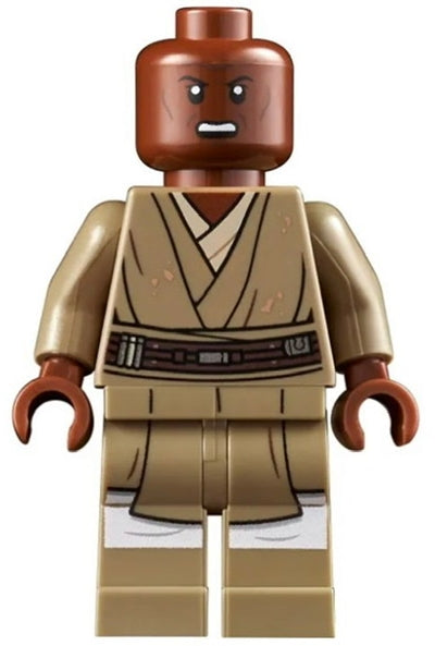 Preowned LEGO® Minifigure – Star Wars sw1165 Mace Windu (Dark Tan Legs Open Mouth)