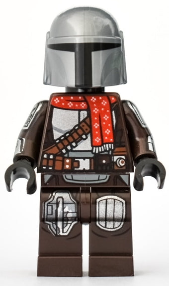 Preowned LEGO® Minifigure – Star Wars sw1170 The Mandalorian/Din Djarin/Mando Red Christmas