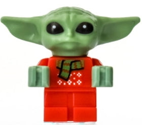Preowned LEGO® Minifigure – Star Wars sw1173 Din Grogu/The Child/Baby Yoda Red Christmas Sw