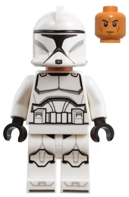 LEGO Minifig Star Wars sw1189 Clone Trooper (Phase 1) Nougat Head