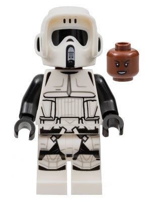 Preowned LEGO® Minifigure – Star Wars sw1229 Imperial Scout Trooper Female Dual Molded Helm