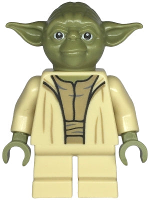 Preowned LEGO® Minifigure – Star Wars sw1288 Yoda Olive Green Open Robe w/Small Creases
