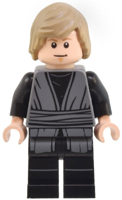 Preowned LEGO® Minifigure – Star Wars sw1370 Luke Skywalker - Dark Bluish Gray Jedi Robe, Printed Legs, Shaggy Hair