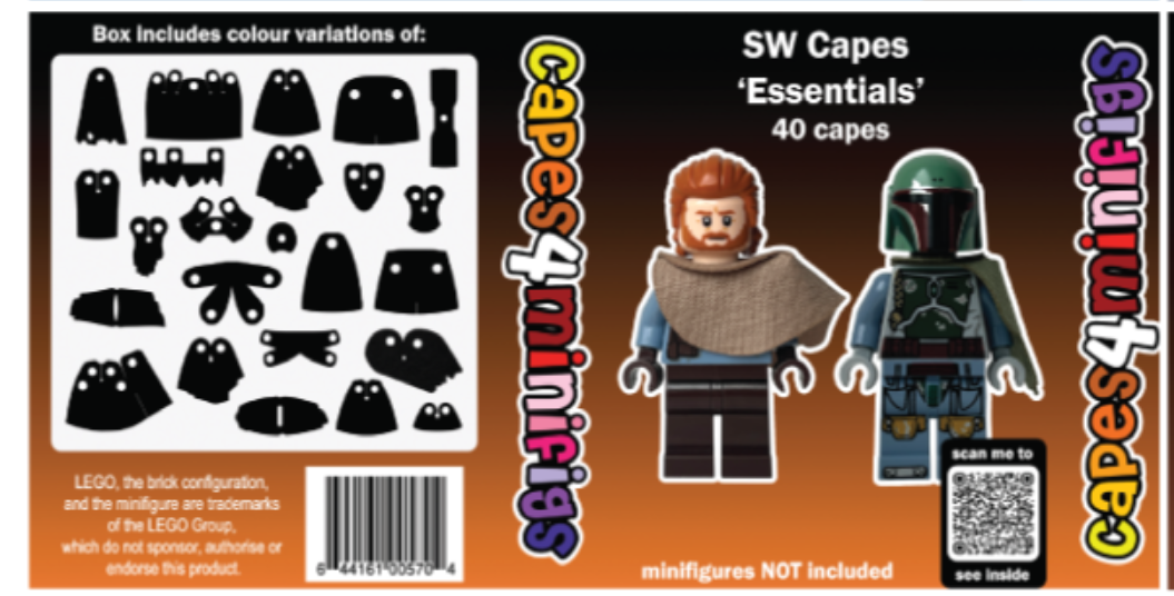 LEGO® Star Wars 'Essentials' Custom Minifigure Cape Pack (40pc)