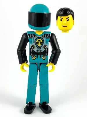 Preowned LEGO® Minifigure – Technic tech013a Technic Figure Dark Turquoise Legs Dark Turquo