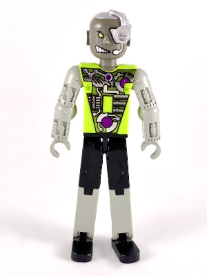Preowned LEGO® Minifigure – Technic tech035 Technic Figure Cyber Person Black Legs Lime Tor