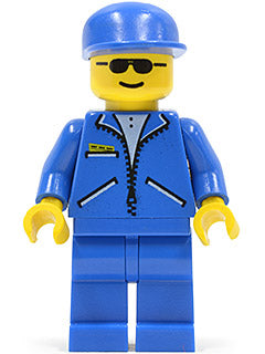 Preowned LEGO® Minifigure – Town tel004 Jacket Blue Blue Legs Blue Cap