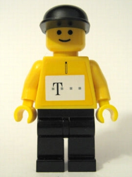 Preowned LEGO® Minifigure – Town tel005s German Telekom Racing Cyclist Yellow w/Torso Stick