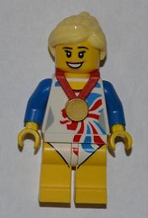 Preowned LEGO® Minifigure – Team GB tgb006 Flexible Gymnast Team GB
