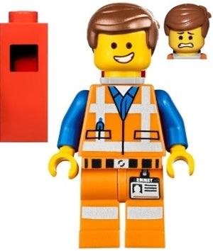 Preowned LEGO® Minifigure – The LEGO® Movie tlm059 Emmet Wide Smile Piece of Resistance