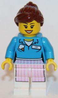Preowned LEGO® Minifigure – The LEGO® Movie tlm085 Ice Cream Jo Reddish Brown Hair