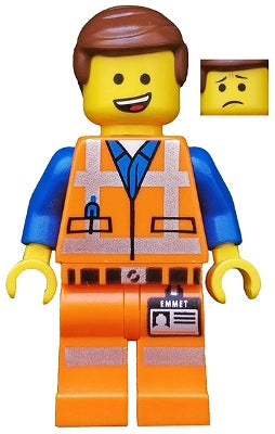 Preowned LEGO® Minifigure – The LEGO® Movie tlm096 Emmet Lopsided Open Mouth Smile