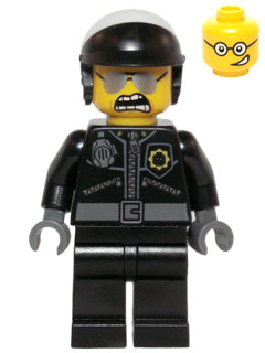 Preowned LEGO® Minifigure – The LEGO® Movie tlm098 Bad Cop Head w/Crooked Smile