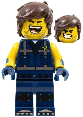 Preowned LEGO® Minifigure – The LEGO Movie 2 tlm181 Rex Dangervest Eyes Closed/Large Lopsid