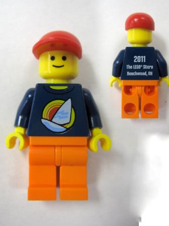 Preowned LEGO® Minifigure – LEGO® Brand tls009 Store Male Surfboard on Ocean Beachwood