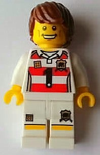 Preowned LEGO® Minifigure – LEGO® Brand tls032 Store 2012 Male Rugby Shirt Number 1