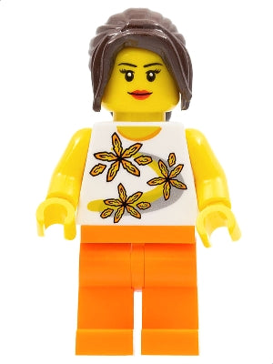 Preowned LEGO® Minifigure – LEGO® Brand tls069 Store Female Yellow Flowers {Sheffield}
