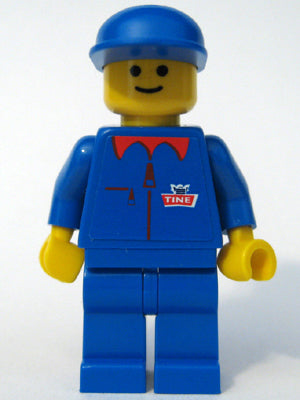 Preowned LEGO® Minifigure – Town tne001 Tine Milk Blue Torso (Stickers) Blue Legs Blue Cap