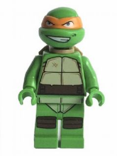 Preowned LEGO® Minifigure – Teenage Mutant Ninja Turtles tnt038 Michelangelo Gritted Teeth