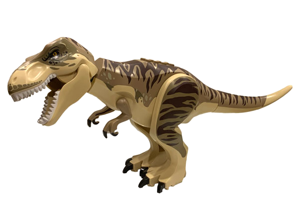 LEGO® Minifigure Animals – Dinosaur Tyrannosaurus rex w/ Dark Tan Back, Dark Brown Markings & White Teeth trex10