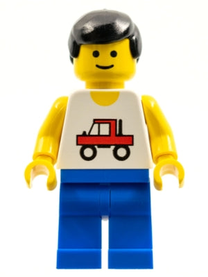 LEGO® Minifigure Town trn035 Trucker Blue Legs Black Male Hair