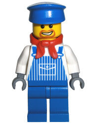 Preowned LEGO® Minifigure – Train trn131 Engineer Max w/Dark Bluish Gray Hands