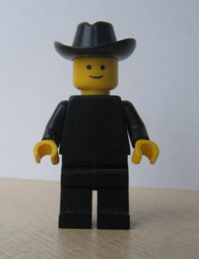 Preowned LEGO® Minifigure – Town twn019 Patron Black Torso (w/out Torso Sticker) Black Legs