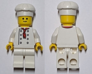 Preowned LEGO® Minifigure – Town twn192b Chef White Torso w/8 Buttons No Wrinkles Front or