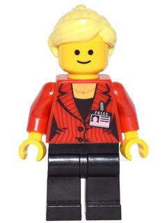 Preowned LEGO® Minifigure – Town twn259 Press Woman/Reporter Bright Light Yellow Hair Femal