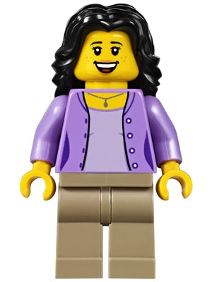 Preowned LEGO® Minifigure – Town twn290 Mom Medium Lavender Jacket over Lavender Shirt Dark