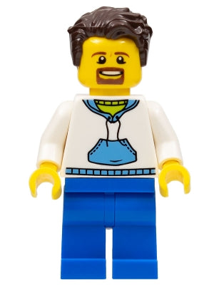 Preowned LEGO® Minifigure – LEGO® Brand twn349 Ludo Blue Male White Hoodie w/Medium Blue Po