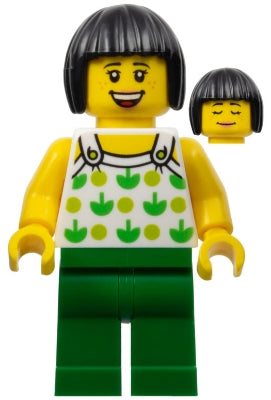 Preowned LEGO® Minifigure – LEGO® Brand twn350 Ludo Green Female White Halter Top w/Green A