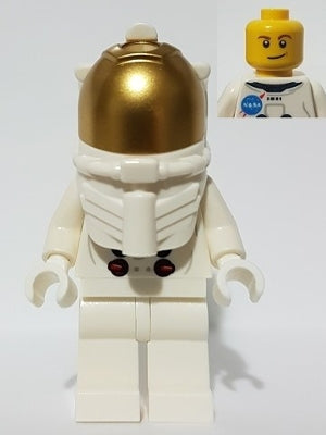Preowned LEGO® Minifigure – Town twn373 NASA Apollo 11 Astronaut Male w/White Torso w/NASA